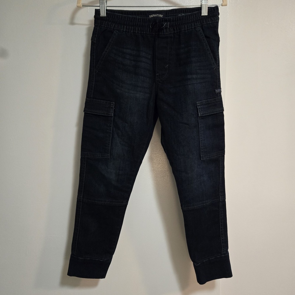 Signature Levi's‎ Strauss Size L Dark Wash Pull-On Skinny Jeans Juniors 27x25